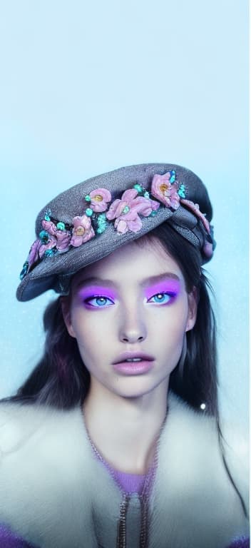 portrait+ style change the color theme to pinks purples and blue, galaxy magical vibe