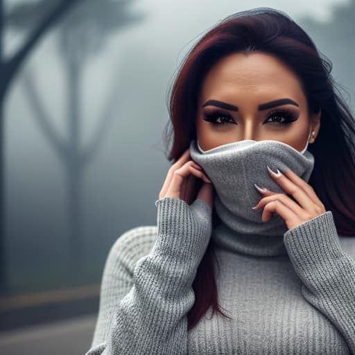  ( women with her head turned to the side with her hand covering her face), photorealistic, highly detailed, 4k, high quality hyperrealistic, full body, detailed clothing, highly detailed, cinematic lighting, stunningly beautiful, intricate, sharp focus, f/1. 8, 85mm, (centered image composition), (professionally color graded), ((bright soft diffused light)), volumetric fog, trending on instagram, trending on tumblr, HDR 4K, 8K