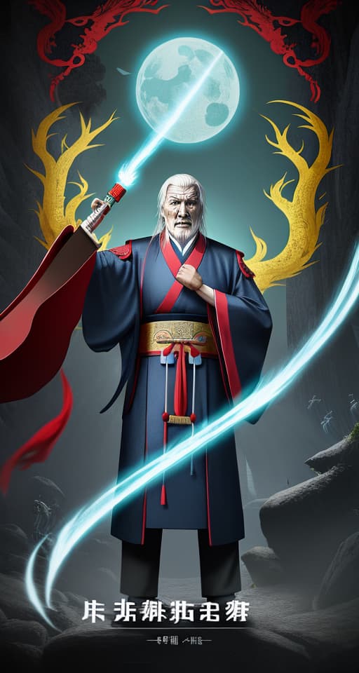  Chinese Xianxia Style, Old Man, Ancient Man, Class: Necromancer, Zombie Control, Hanfu