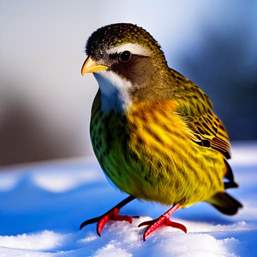 redshift style kiwi bird in the snow hyperrealistic, full body, detailed clothing, highly detailed, cinematic lighting, stunningly beautiful, intricate, sharp focus, f/1. 8, 85mm, (centered image composition), (professionally color graded), ((bright soft diffused light)), volumetric fog, trending on instagram, trending on tumblr, HDR 4K, 8K