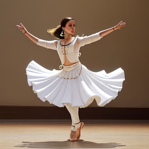  danza flamenco sobre fondo crema