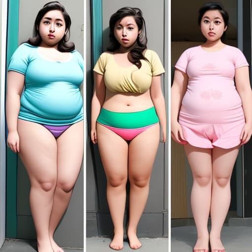  Girl progressively getting fatter