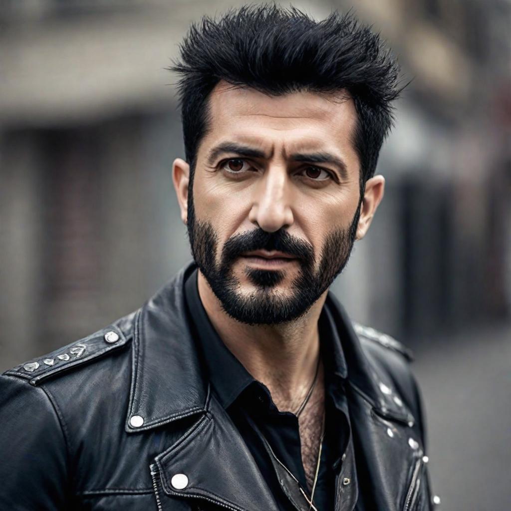  Picture a person whose music list consists of 28% of turkish rock genre, 14% of turkish alternative genre, 14% of turkish alternative rock genre, 28% of anadolu rock genre, 14% of karadeniz turkuleri genre. This person's style should reflect all the music genres he listens to, from more to less, depending on their dominance. hyperrealistic, full body, detailed clothing, highly detailed, cinematic lighting, stunningly beautiful, intricate, sharp focus, f/1. 8, 85mm, (centered image composition), (professionally color graded), ((bright soft diffused light)), volumetric fog, trending on instagram, trending on tumblr, HDR 4K, 8K