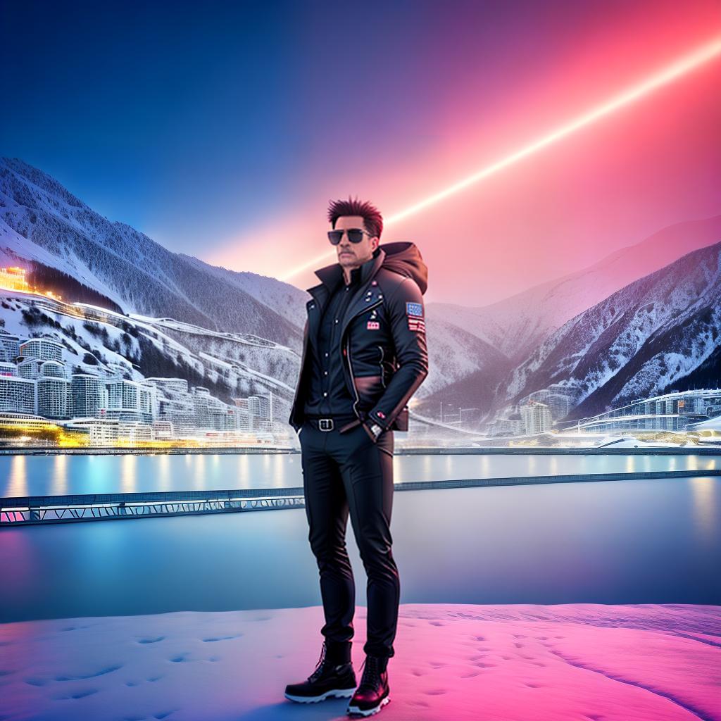  Translate text to English:
"Create an image of New Year holidays in Sochi." hyperrealistic, full body, detailed clothing, highly detailed, cinematic lighting, stunningly beautiful, intricate, sharp focus, f/1. 8, 85mm, (centered image composition), (professionally color graded), ((bright soft diffused light)), volumetric fog, trending on instagram, trending on tumblr, HDR 4K, 8K
