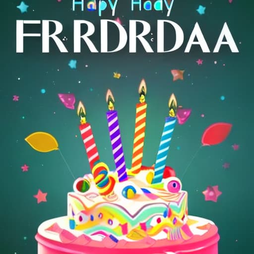  A mesmerizing and whimsical 3D render of a birthday celebration, featuring the phrase "IJOBA FEDERAL" prominently displayed in vibrant, stylized letters. The text is embellished with colorful, p