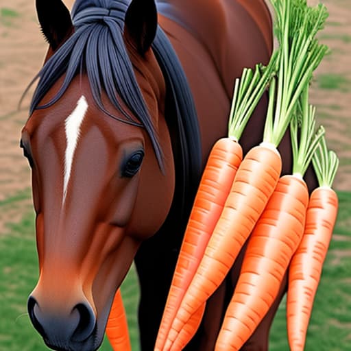  Horse and carrots