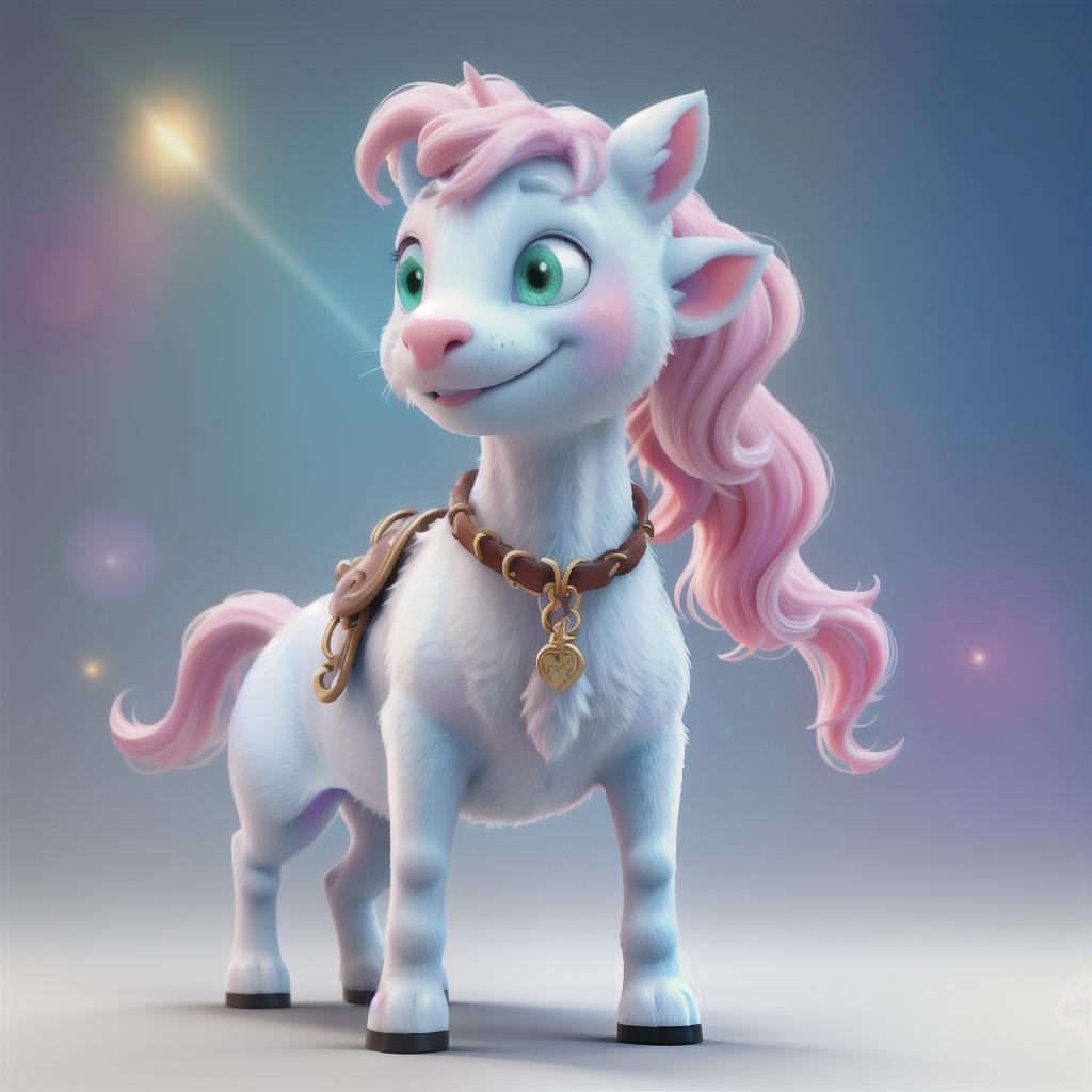  Baby Unicorn, Cartoon style 3D render, 64k, high resolution, rainbow backdrop hyperrealistic, full body, detailed clothing, highly detailed, cinematic lighting, stunningly beautiful, intricate, sharp focus, f/1. 8, 85mm, (centered image composition), (professionally color graded), ((bright soft diffused light)), volumetric fog, trending on instagram, trending on tumblr, HDR 4K, 8K