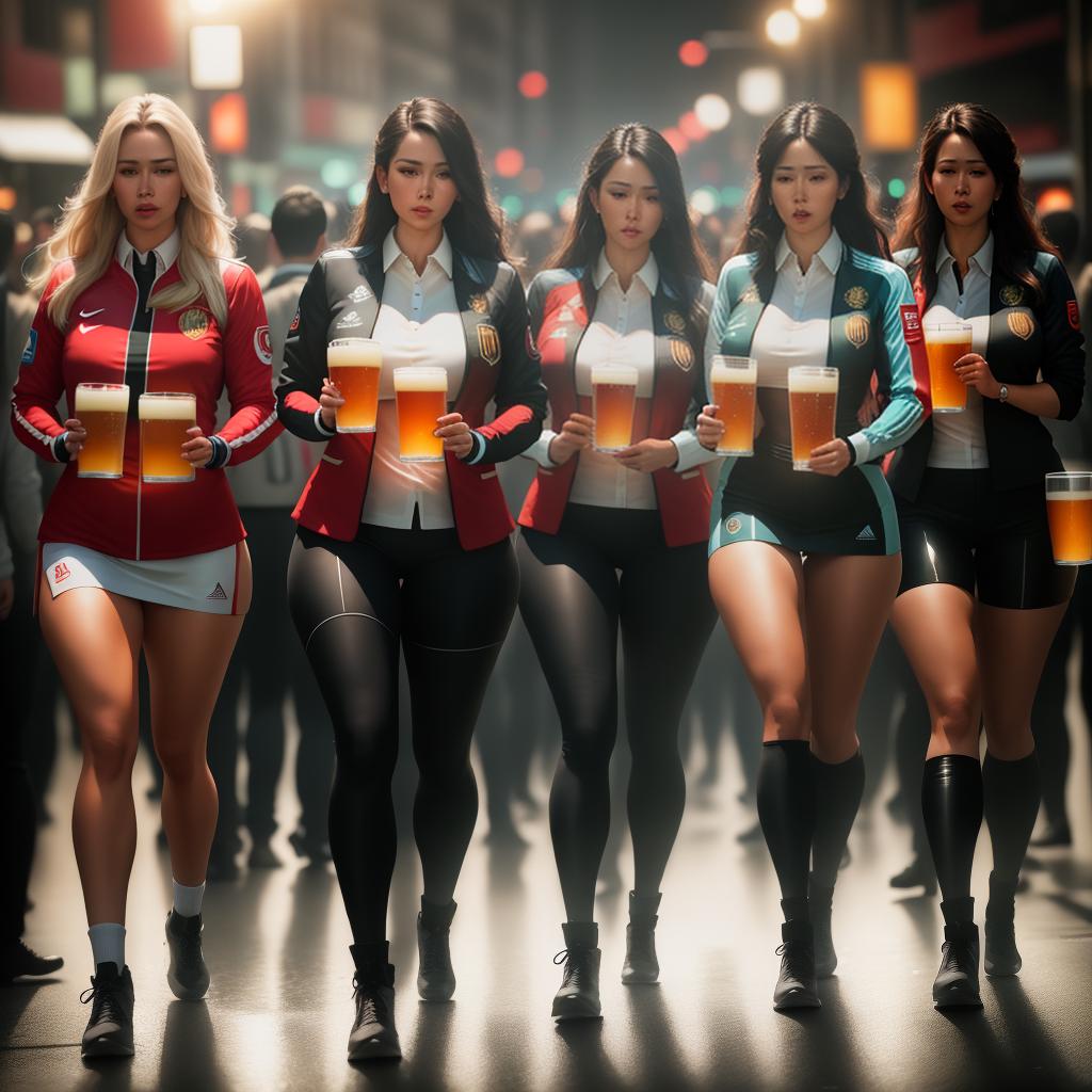  Fifa pints hyperrealistic, full body, detailed clothing, highly detailed, cinematic lighting, stunningly beautiful, intricate, sharp focus, f/1. 8, 85mm, (centered image composition), (professionally color graded), ((bright soft diffused light)), volumetric fog, trending on instagram, trending on tumblr, HDR 4K, 8K