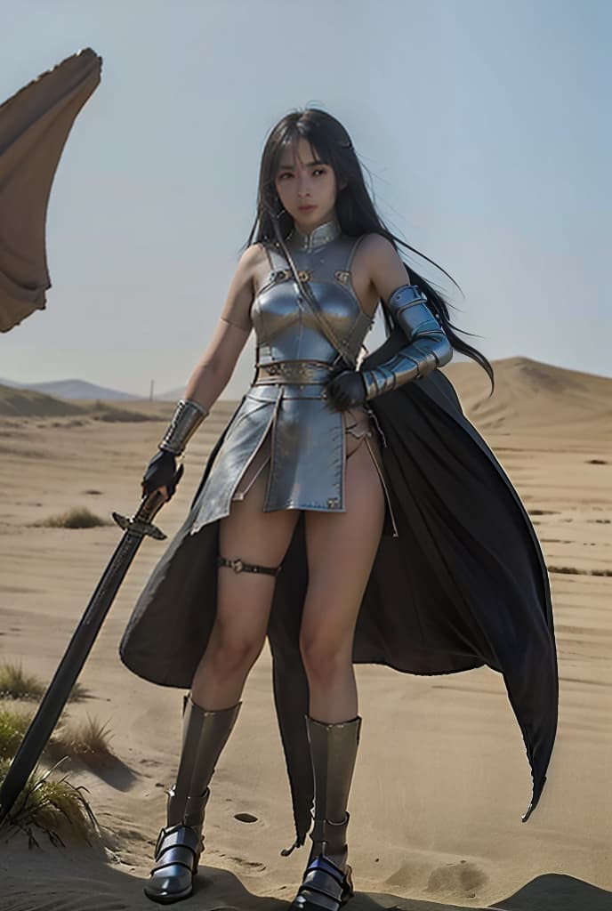  hand holding sword anime girl with sword and armor in a desert landscape, ross tran and wlop, ross tran 8 k, wlop and ross tran, 4k fantasy art, detailed fantasy art, 2. 5 d cgi anime fantasy artwork, wlop art, art of wlop, anime fantasy artwork, fantasy art behance, wlop and krenz cushart, ADVERTISING PHOTO,high quality, good proportion, masterpiece , The image is captured with an 8k camera