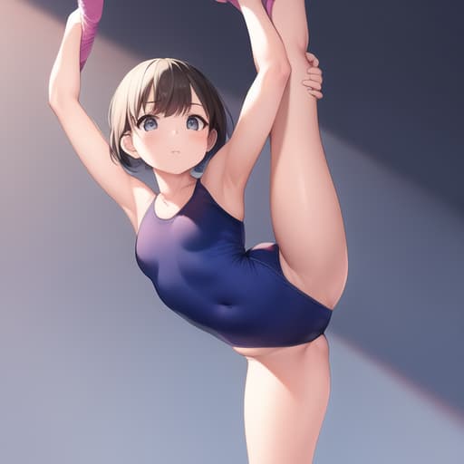  Girl who is free to gymnastics