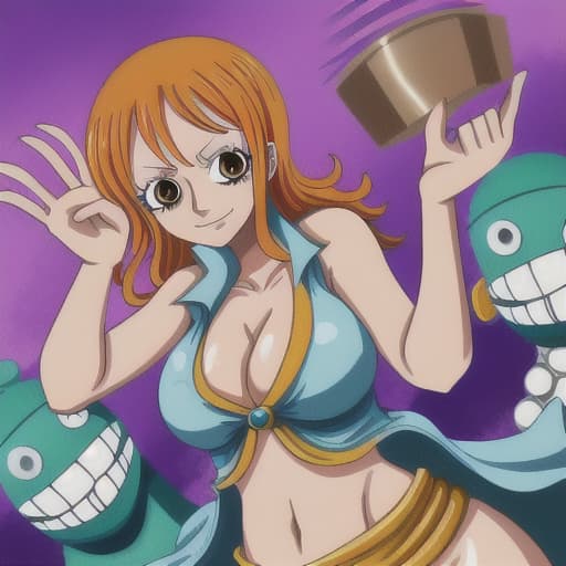  NAMI from one piece doing the thug shaker