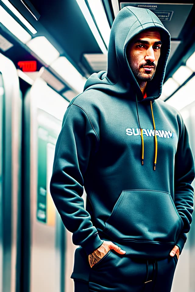  Reality, portrait, hug, determination, salesperson, even hoodie, subway station, flat color hyperrealistic, full body, detailed clothing, highly detailed, cinematic lighting, stunningly beautiful, intricate, sharp focus, f/1. 8, 85mm, (centered image composition), (professionally color graded), ((bright soft diffused light)), volumetric fog, trending on instagram, trending on tumblr, HDR 4K, 8K