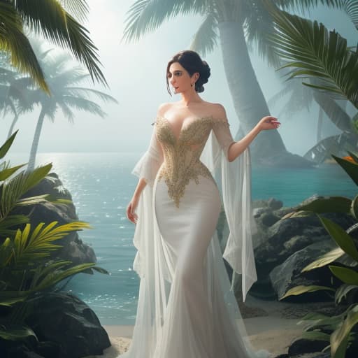  عاهره Tropical Paradise hyperrealistic, full body, detailed clothing, highly detailed, cinematic lighting, stunningly beautiful, intricate, sharp focus, f/1. 8, 85mm, (centered image composition), (professionally color graded), ((bright soft diffused light)), volumetric fog, trending on instagram, trending on tumblr, HDR 4K, 8K