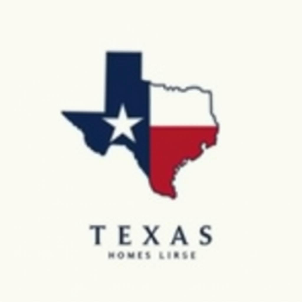  design a logo that features the outline of the state of texas in a minimalist style. inside the texas outline, incorporate the letters 'm5' in a bold, modern font. use the colors of the texas flag: blue, red, and white. make the 'm' in blue, the '5' in red, and the star in white. the text 'custom homes and remodeling, llc should be elegantly placed below or around the outline of texas, ensuring it complements the design without overwhelming the central focus. use a neutral color, such as black or dark blue, for the company name to ensure readability