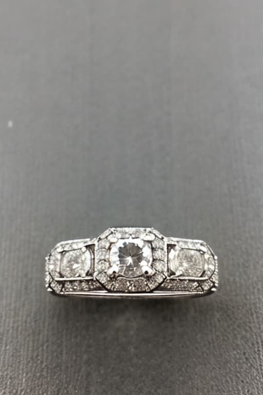  ring and diamond, white gold, looks like cartier