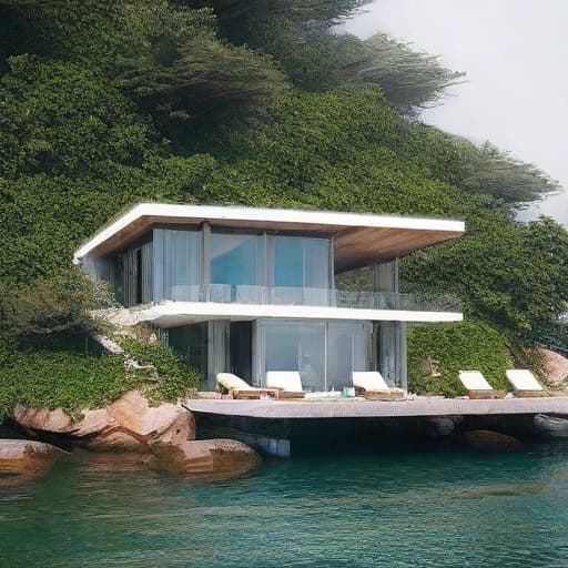  pretty beautiful personal house in sea
