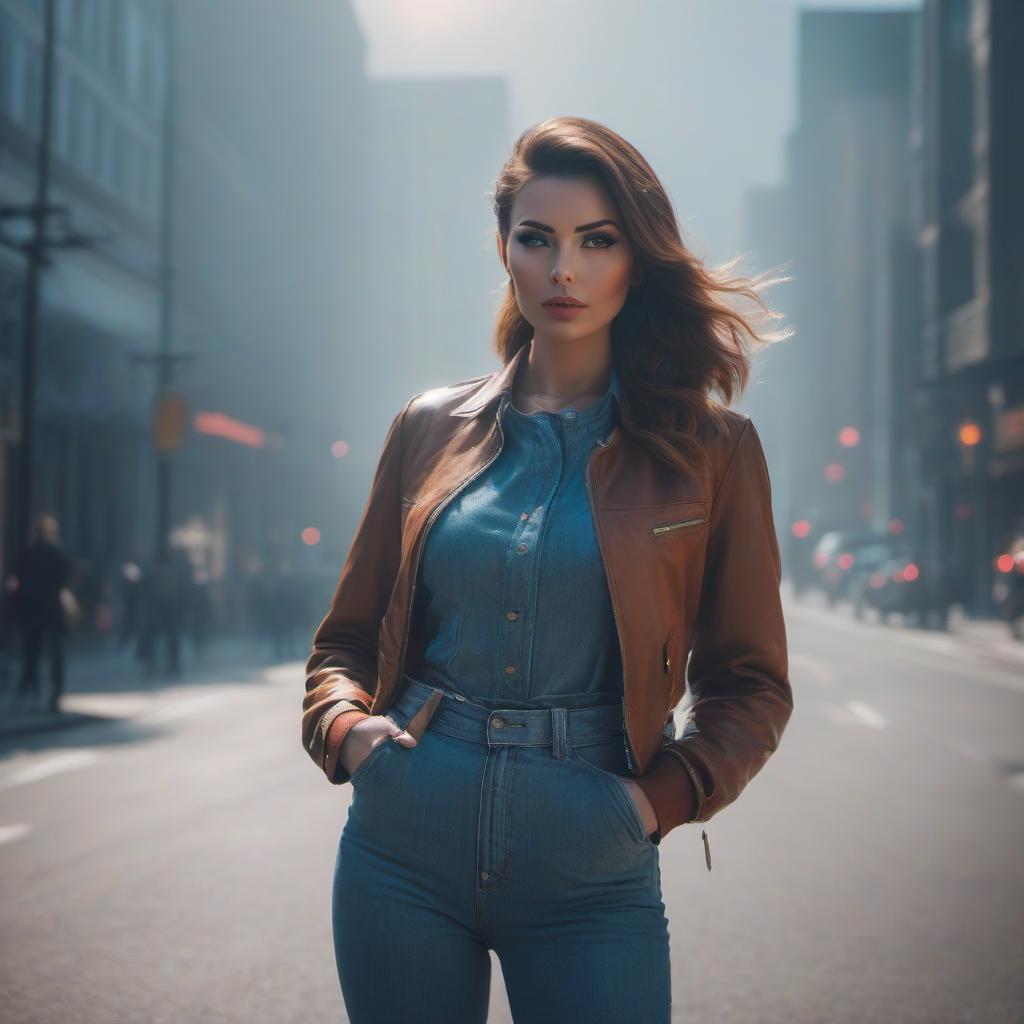  A girl in retro style, full height. hyperrealistic, full body, detailed clothing, highly detailed, cinematic lighting, stunningly beautiful, intricate, sharp focus, f/1. 8, 85mm, (centered image composition), (professionally color graded), ((bright soft diffused light)), volumetric fog, trending on instagram, trending on tumblr, HDR 4K, 8K