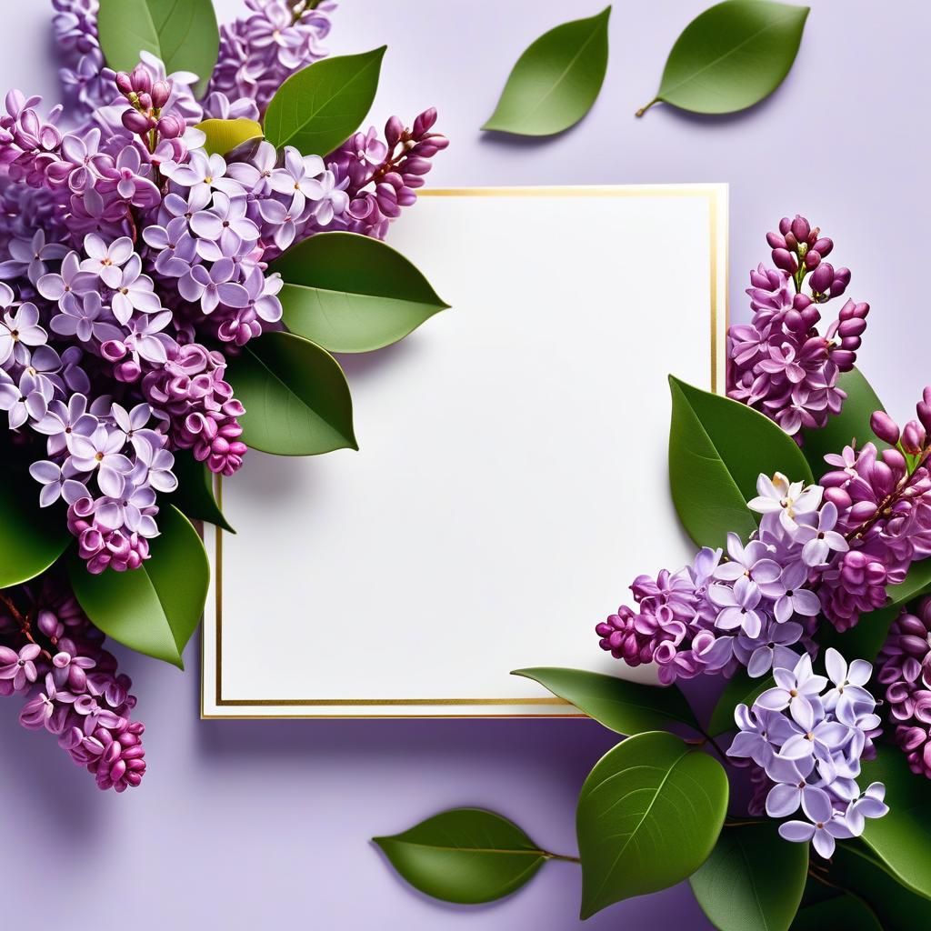  Luxury product style (Lilac) is a genus of shrubs with beautiful flowers and pleasant fragrance. There are many species and varieties of lilacs, differing in colour and shape of flowers. (Greeting card) Postcard design:Background white green gradient decorated with golden curls in fantasy style. In the centre of the card is a bouquet of lilacs with the inscription "For you" . Elegant, sophisticated, high end, luxurious, professional, highly detailed hyperrealistic, full body, detailed clothing, highly detailed, cinematic lighting, stunningly beautiful, intricate, sharp focus, f/1. 8, 85mm, (centered image composition), (professionally color graded), ((bright soft diffused light)), volumetric fog, trending on instagram, trending on tumblr, HDR 4K, 8K