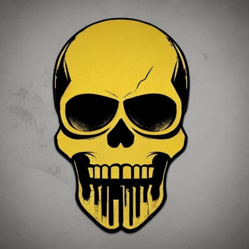  can you make me a yellow military punisher skull without any damage with a all white backround.