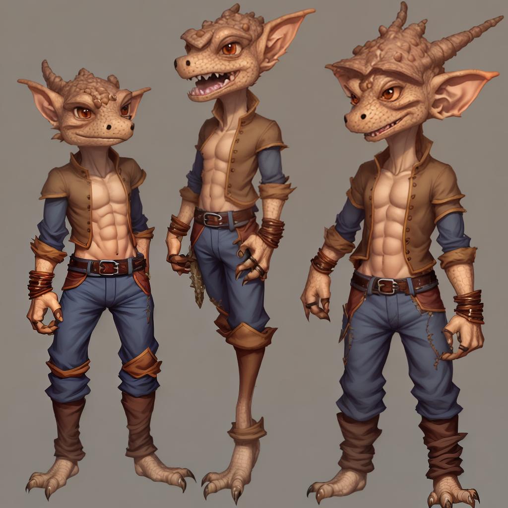  kobold male, common clothes