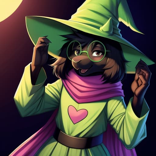  By desertkaiju, Ralsei, Deltarune, open eyes, digital art, masterpiece, 4k, fine details,