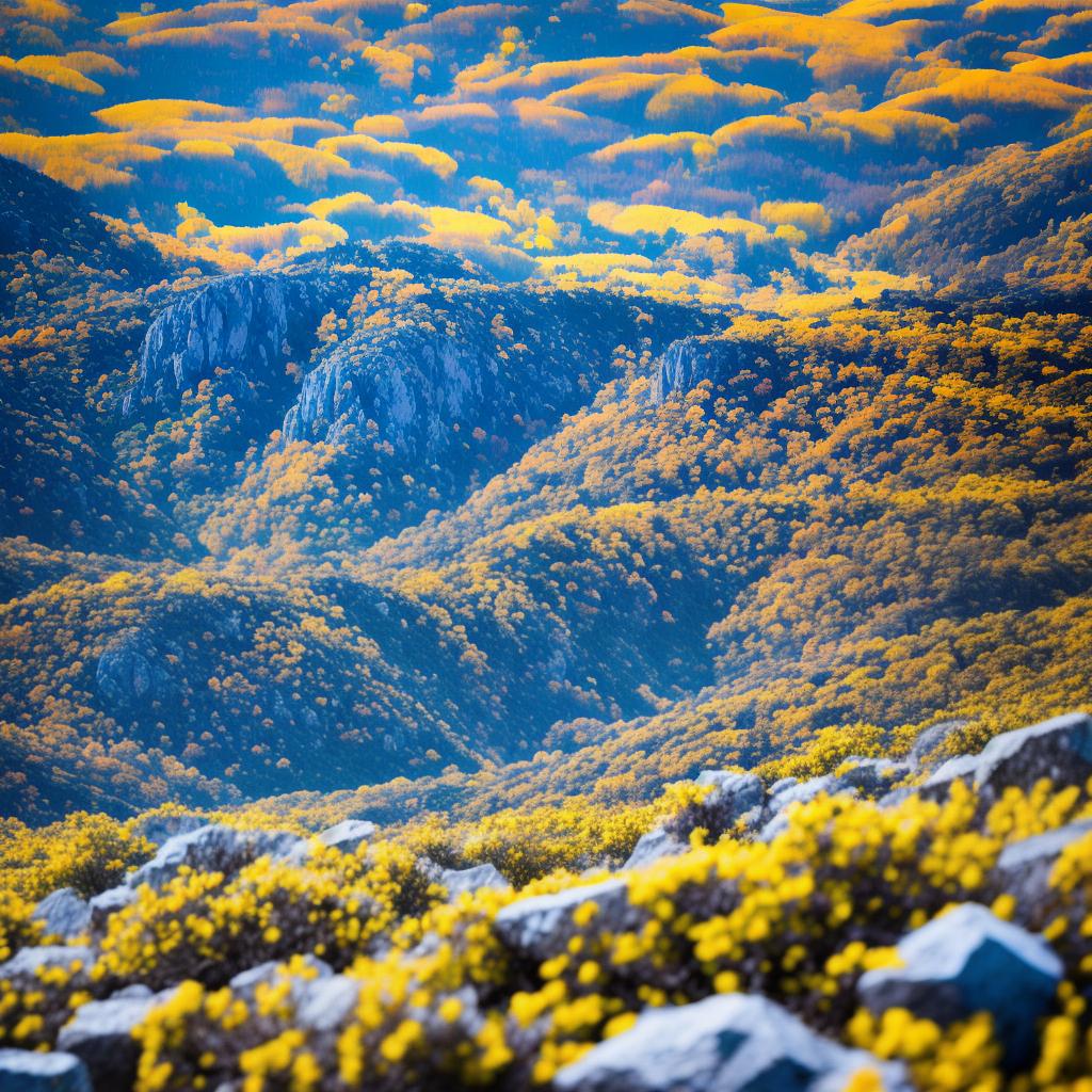  varm blue abstract landscape hyperrealistic, full body, detailed clothing, highly detailed, cinematic lighting, stunningly beautiful, intricate, sharp focus, f/1. 8, 85mm, (centered image composition), (professionally color graded), ((bright soft diffused light)), volumetric fog, trending on instagram, trending on tumblr, HDR 4K, 8K