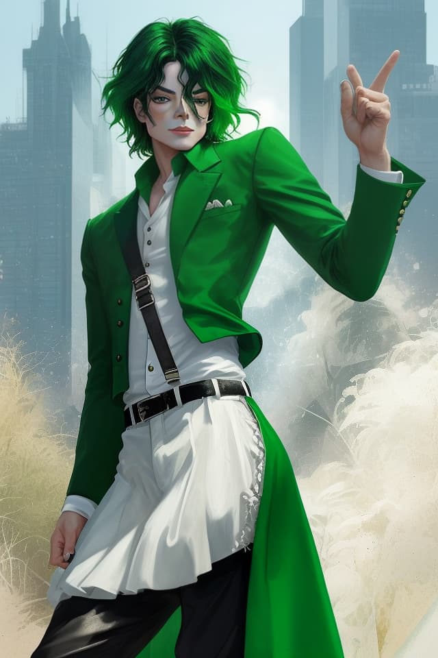  Green hair character Michael Jackson