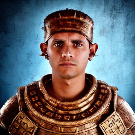 portrait+ style centurión romano combatiendo contra un guerrero ibero en el siglo I antes de cristo.