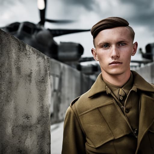 portrait+ style Second World War SS German soldier