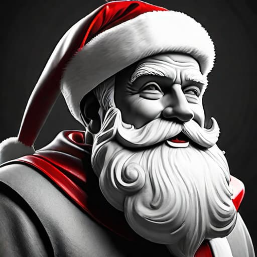  Craft a heartwarming black and white sketch and drawing of Santa Claus, showcasing his jolly expression, iconic red suit, and flowing beard in a classic style. ((black and white)),coloring book, line art, high resolution, black and white, colorless,(( no color)) ((only sketch)) hyperrealistic, full body, detailed clothing, highly detailed, cinematic lighting, stunningly beautiful, intricate, sharp focus, f/1. 8, 85mm, (centered image composition), (professionally color graded), ((bright soft diffused light)), volumetric fog, trending on instagram, trending on tumblr, HDR 4K, 8K