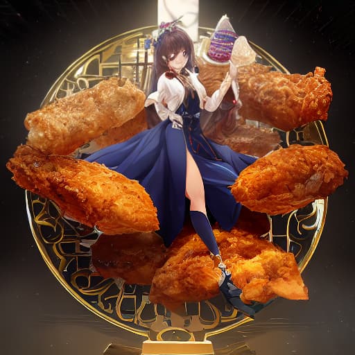  Anya forger of spy x Family eating fried chicken hyperrealistic, full body, detailed clothing, highly detailed, cinematic lighting, stunningly beautiful, intricate, sharp focus, f/1. 8, 85mm, (centered image composition), (professionally color graded), ((bright soft diffused light)), volumetric fog, trending on instagram, trending on tumblr, HDR 4K, 8K