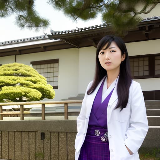  Japanese big-ed female doctor in her early 20s in a examining a .