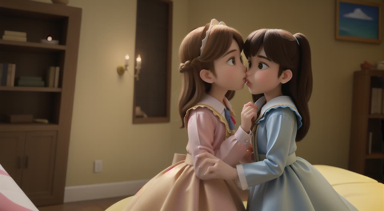 masterpiece, best quality, two girls kissing