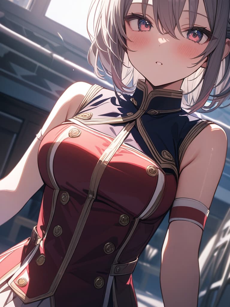  Cute girl wearing a marching band uniform, masterpiece, best quality,8k,ultra detailed,high resolution,an extremely delicate and beautiful,hyper detail