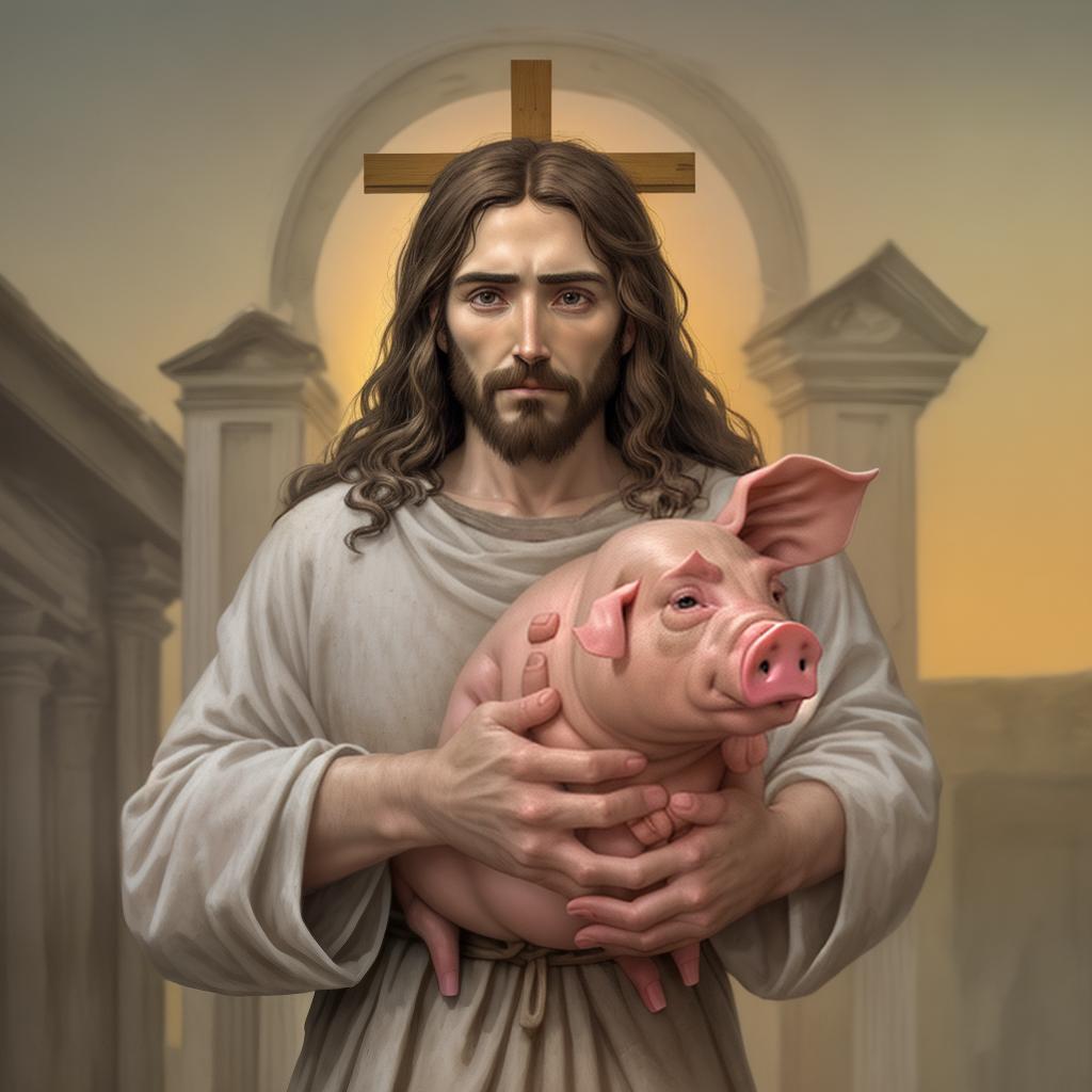  jesus christ as a pig