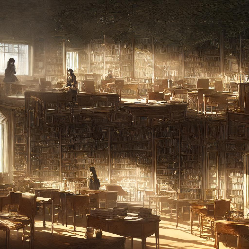  ((masterpiece)),(((best quality))), 8k, high detailed, ultra-detailed. A girl sitting in a classroom. A girl, ((black hair)), sitting at a wooden desk, ((reading a book))), surrounded by ((shelves filled with books))), (a chalkboard on the wall), (a globe on the desk), (sunlight streaming through the window), (pencil and paper on the desk). hyperrealistic, full body, detailed clothing, highly detailed, cinematic lighting, stunningly beautiful, intricate, sharp focus, f/1. 8, 85mm, (centered image composition), (professionally color graded), ((bright soft diffused light)), volumetric fog, trending on instagram, trending on tumblr, HDR 4K, 8K
