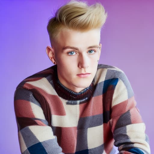 portrait+ style czech homosexual queer twink blonde very cute dude face