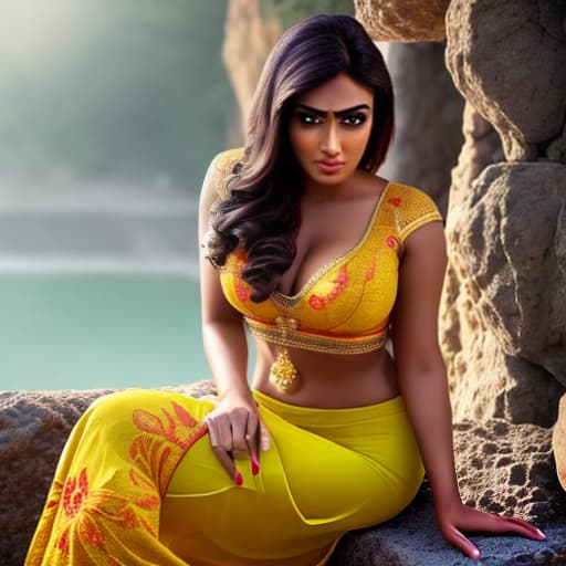  hot Indian girl hyperrealistic, full body, detailed clothing, highly detailed, cinematic lighting, stunningly beautiful, intricate, sharp focus, f/1. 8, 85mm, (centered image composition), (professionally color graded), ((bright soft diffused light)), volumetric fog, trending on instagram, trending on tumblr, HDR 4K, 8K