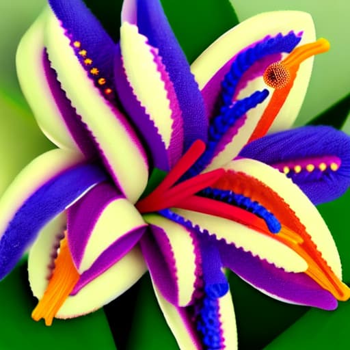 wa-vy style Multicolored lily