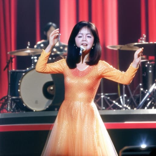  Teresa Teng on stage.