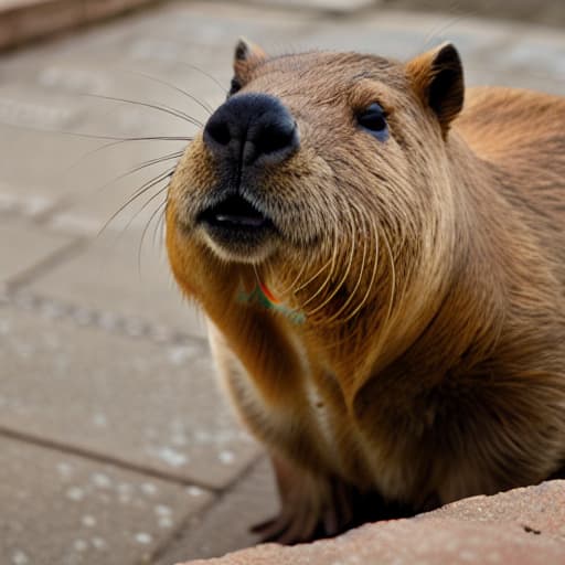  A happy capybara