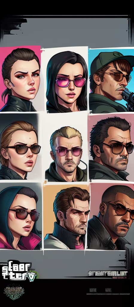  gtav style, (best quality), ((artwork-gta5 heavily stylized)), poster design, detailed, highly detailed, sunglasses, masterpiece, highres