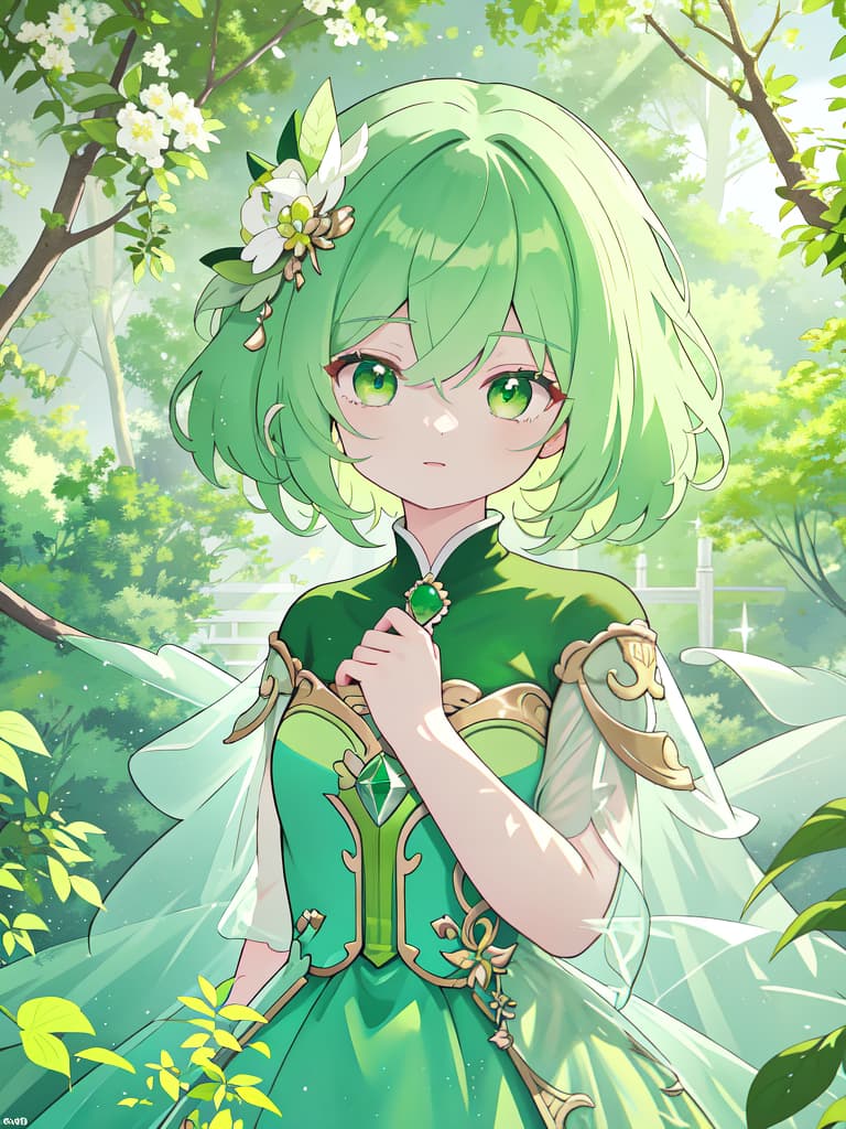  Green skin color and all green hair characters, masterpiece, best quality,8k,ultra detailed,high resolution,an extremely delicate and beautiful,hyper detail