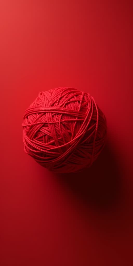  good quality, high quality, red yarn ball close up photography