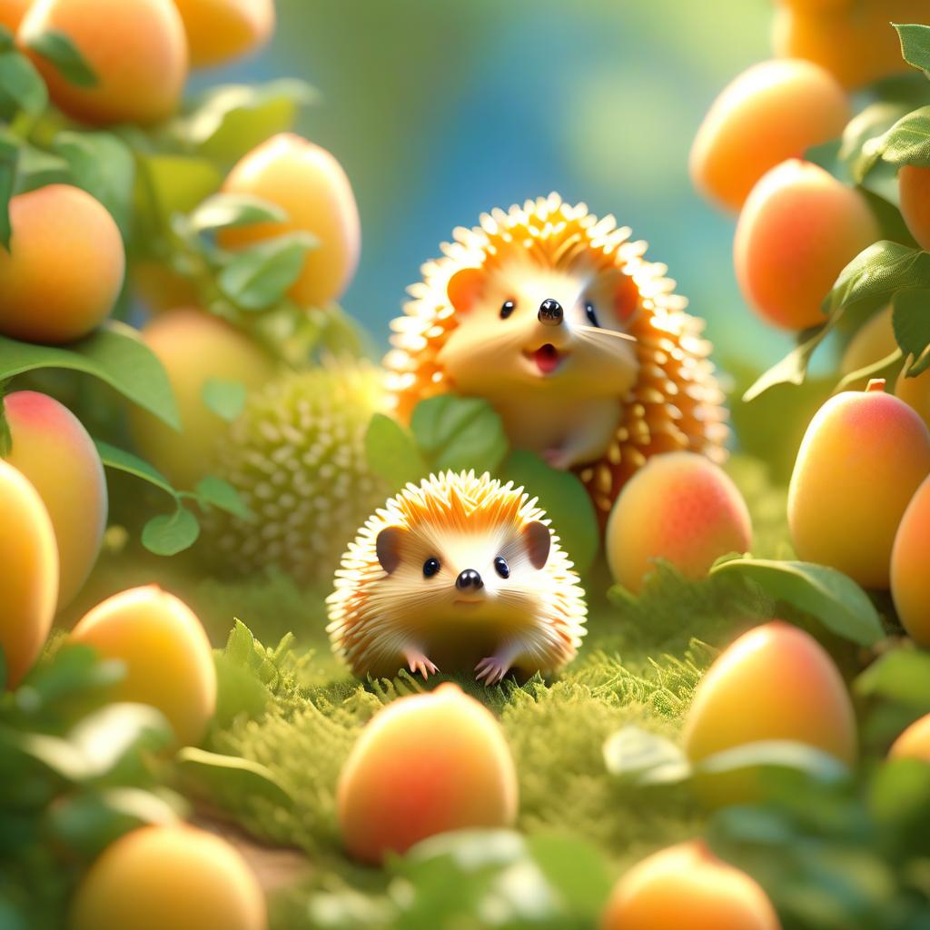  ethereal fantasy concept art of (Background) The time of year spring. A blossoming peach orchard. On the lawn a blue tablecloth with golden fringe behind the tablecloth two hedgehogs are sitting together eating a ripe watermelon slice. Ripe peaches lie on the grass around the tablecloth. . magnificent, celestial, ethereal, painterly, epic, majestic, magical, fantasy art, cover art, dreamy hyperrealistic, full body, detailed clothing, highly detailed, cinematic lighting, stunningly beautiful, intricate, sharp focus, f/1. 8, 85mm, (centered image composition), (professionally color graded), ((bright soft diffused light)), volumetric fog, trending on instagram, trending on tumblr, HDR 4K, 8K