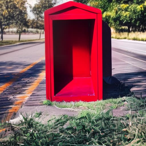  create an image of a red coffin, a closed coffin with many people around it