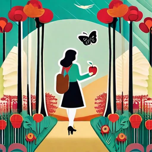  Create an intricate image centered around the characters "Rookie and Amy", exploring a forest on a breezy afternoon. Rookie and Amy are uniquely distinguished by holding a storybook in one hand and an apple in the other. While the background should subtly consist of a variety of colorful flowers and butterflies in the forest, it should not dominate the composition scene wherein Rookie and Amy's adventure in the forest is the main focal point., best quality, very detailed, high resolution, sharp, sharp image, extremely detailed, 4k, 8k, in-frame hyperrealistic, full body, detailed clothing, highly detailed, cinematic lighting, stunningly beautiful, intricate, sharp focus, f/1. 8, 85mm, (centered image composition), (professionally color graded), ((bright soft diffused light)), volumetric fog, trending on instagram, trending on tumblr, HDR 4K, 8K