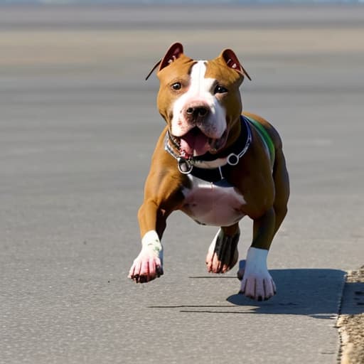  Un perro pitbull saltando en paracaídas desde la parte trasera de un avion