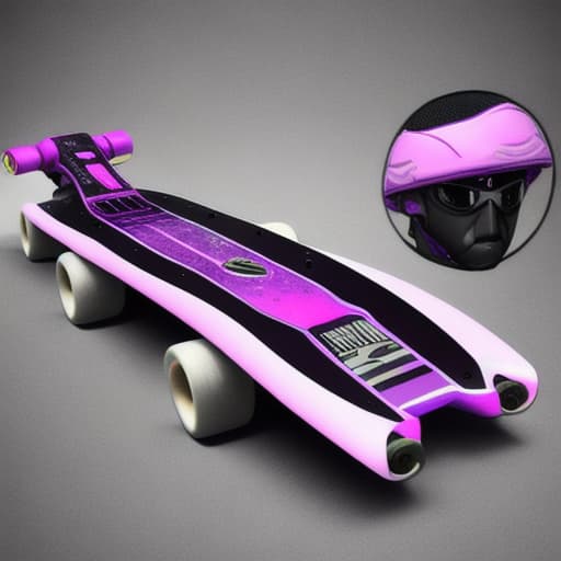  skateboard that turns into a gun purple & black jet fueled futuristic skateboard cyber skateboard