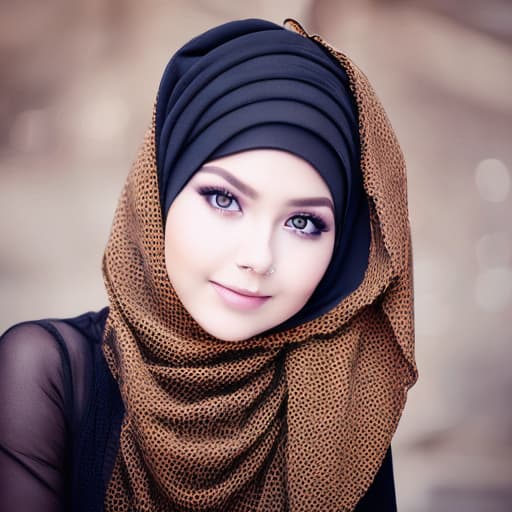 portrait+ style wanita cantik berkulit putih memakai jilbab